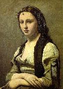 Jean Baptiste Camille  Corot Woman with a Pearl Germany oil painting artist
